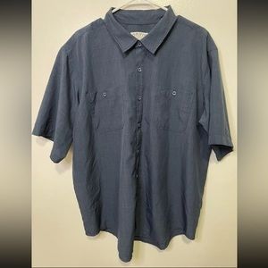 Orvis Men’s Classic Collection Blue Short Sleeve Button Up Shirt Size XXL